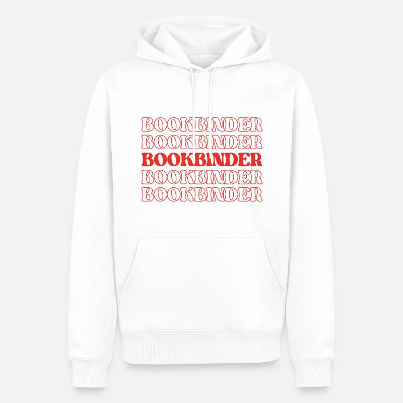 Buchbinder Buchbinder Buchflicker Buchflicker - Männer Premium Bio Hoodie - Weiß