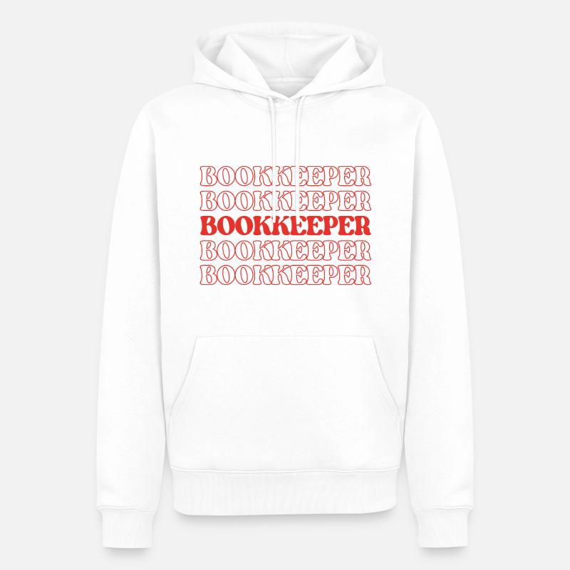 Comptable Comptable Commis Vérificateur Caissier - Sweat à capuche Premium bio Homme - blanc