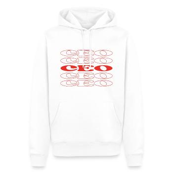 CEO Chief Executive Officer Chief Executive Chief - Men’s Premium Organic Hoodie - white - Front - Nico (187cm)
