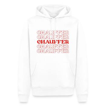 Chauffeur Chauffeur Chauffeur Privé Chauffeur Personnel - Sweat à capuche Premium bio Homme - blanc - Devant - Nico (187cm)