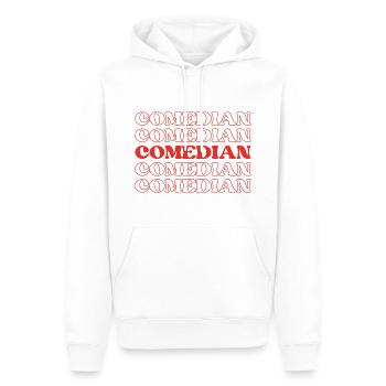 Komiker, Entertainer, Witzbold, Comic-Humorist - Männer Premium Bio Hoodie - Weiß - Vorne - Nico (187cm)