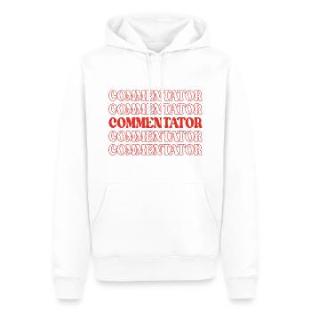 Commentator Broadcaster Announcer Broadcaster - Men’s Premium Organic Hoodie - white - Front - Nico (187cm)
