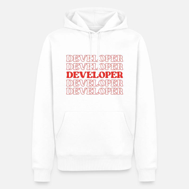Entwickler, Programmierer, Programmierer, Programmierer, Software-Ingenieur - Männer Premium Bio Hoodie - Weiß
