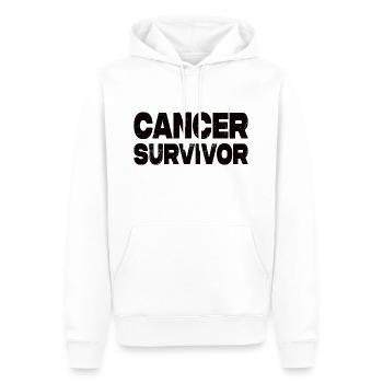 Cancer Survivor - Männer Premium Bio Hoodie - Weiß - Vorne - Nico (187cm)