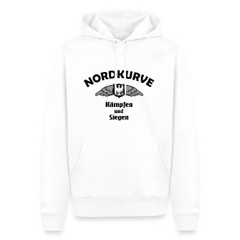 Ultras aus der Nordkurve - Männer Premium Bio Hoodie - Weiß - Vorne - Nico (187cm)