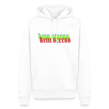 Kein Stress - Männer Premium Bio Hoodie - Weiß - Vorne - Nico (187cm)