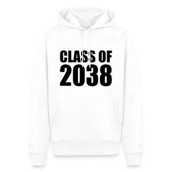 Class of 2038 - Männer Premium Bio Hoodie - Weiß - Vorne - Nico (187cm)