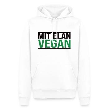 Mit Elan Vegan - Veganer Spruch - Männer Premium Bio Hoodie - Weiß - Vorne - Nico (187cm)