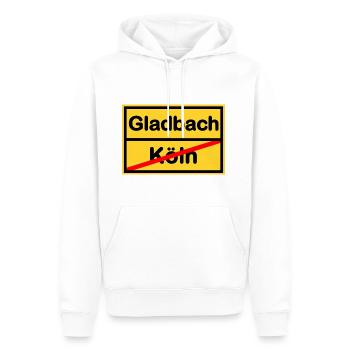 Les supporters arrivent - Sweat à capuche Premium bio Homme - blanc - Devant - Nico (187cm)