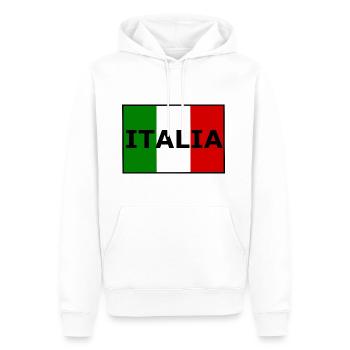 Die Flagge von Italia - Männer Premium Bio Hoodie - Weiß - Vorne - Nico (187cm)