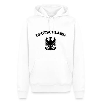 Fan von Deutschland - Männer Premium Bio Hoodie - Weiß - Vorne - Nico (187cm)
