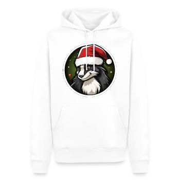 Skunks Christmas - Men’s Premium Organic Hoodie - white - Front - Nico (187cm)