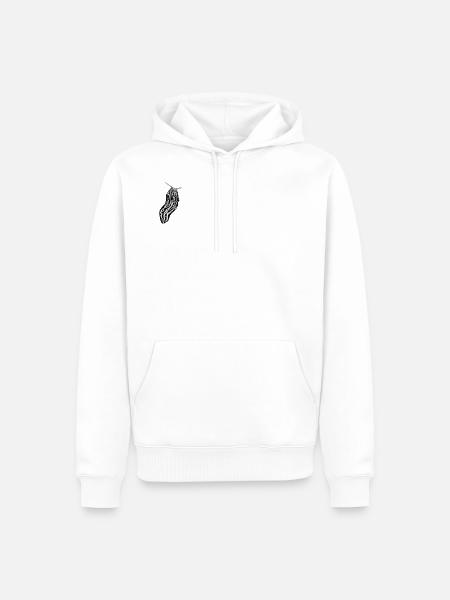 Great grey slug - Men’s Premium Organic Hoodie - white