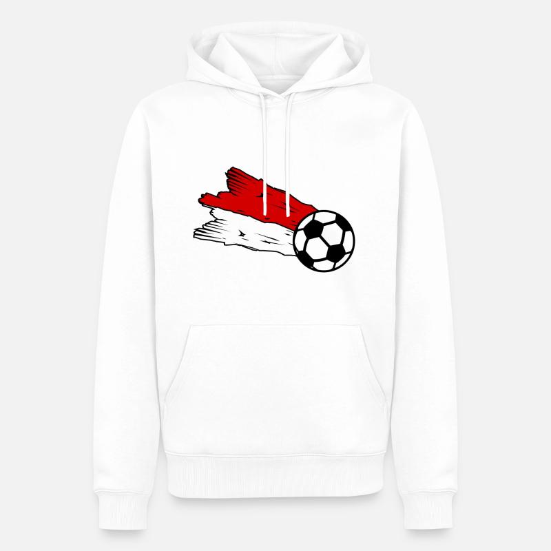 Die Polen Unterstützer - Männer Premium Bio Hoodie - Weiß