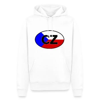 La République tchèque en Europe de l’Est - Sweat à capuche Premium bio Homme - blanc - Devant - Nico (187cm)