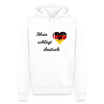 Die Wahl für Deutschland - Männer Premium Bio Hoodie - Weiß - Vorne - Nico (187cm)