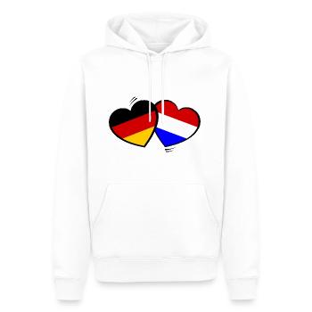 Holländer Deutschland Liebe - Männer Premium Bio Hoodie - Weiß - Vorne - Nico (187cm)