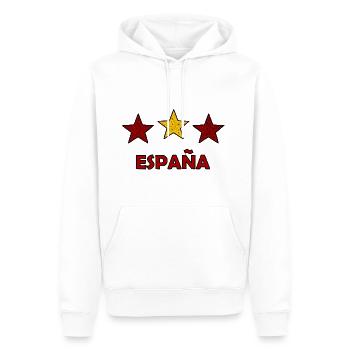 Les Espagnols - Sweat à capuche Premium bio Homme - blanc - Devant - Nico (187cm)