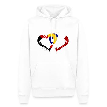 The German-French partnership - Men’s Premium Organic Hoodie - white - Front - Nico (187cm)