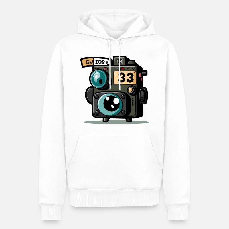 Der Shutterbug - Männer Premium Bio Hoodie - Weiß