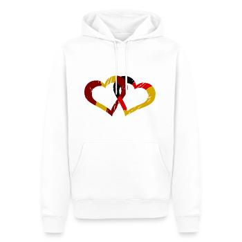Amour espagnol allemand - Sweat à capuche Premium bio Homme - blanc - Devant - Nico (187cm)