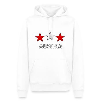 Les Autrichiens - Sweat à capuche Premium bio Homme - blanc - Devant - Nico (187cm)