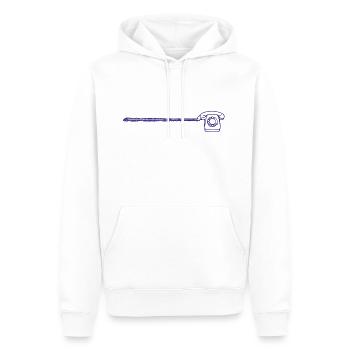 Telefon - Männer Premium Bio Hoodie - Weiß - Vorne - Nico (187cm)