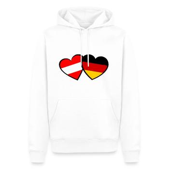 The heart of the German Austrians - Men’s Premium Organic Hoodie - white - Front - Nico (187cm)