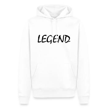 Legend - Sweat à capuche Premium bio Homme - blanc - Devant - Nico (187cm)