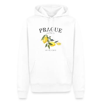 Prag - Tschechien - Böhmen - Männer Premium Bio Hoodie - Weiß - Vorne - Nico (187cm)