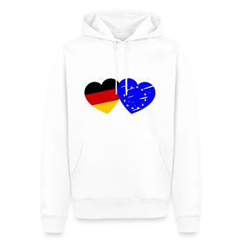 L’amour européen allemand - Sweat à capuche Premium bio Homme - blanc - Devant - Nico (187cm)