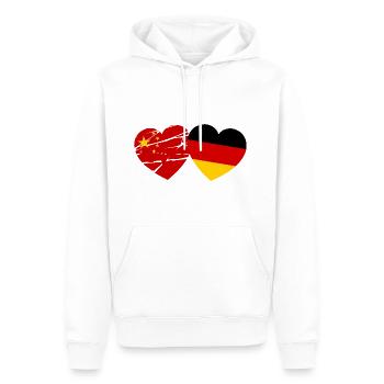 Deutsch chinesische Liebe - Männer Premium Bio Hoodie - Weiß - Vorne - Nico (187cm)