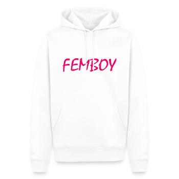 Femboy - Männer Premium Bio Hoodie - Weiß - Vorne - Nico (187cm)