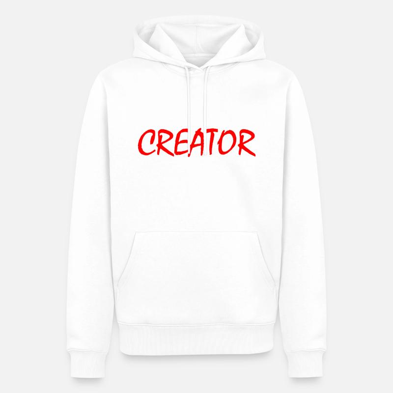 Creator - Sweat à capuche Premium bio Homme - blanc