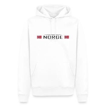 Norvège Drapeau Norvège Scandinavie - Sweat à capuche Premium bio Homme - blanc - Devant - Nico (187cm)