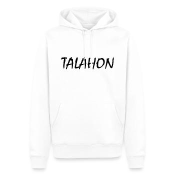 Talahon - Männer Premium Bio Hoodie - Weiß - Vorne - Nico (187cm)