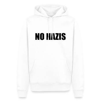 No nazis - Sweat à capuche Premium bio Homme - blanc - Devant - Nico (187cm)