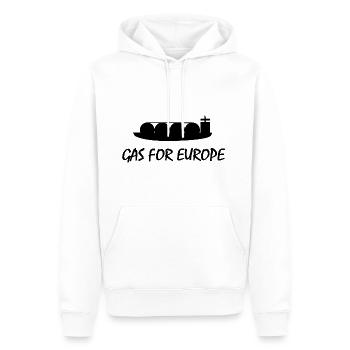 LNG Gas für Europa - Männer Premium Bio Hoodie - Weiß - Vorne - Nico (187cm)
