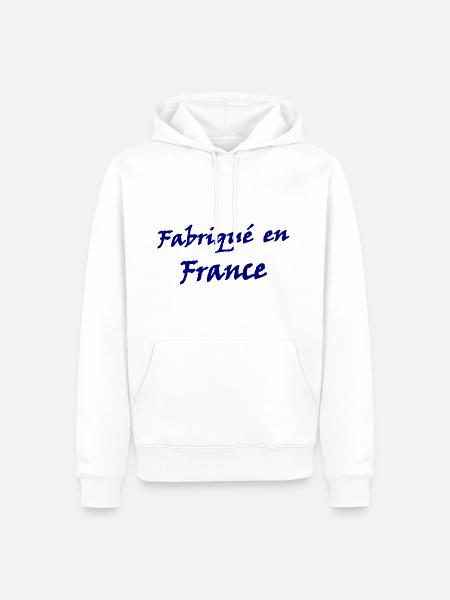 Hergestellt in Frankreich - Männer Premium Bio Hoodie - Weiß