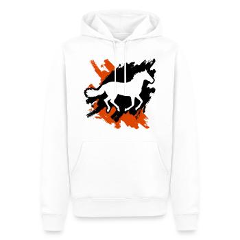 Cheval Équitation Équestre Chevalier - Sweat à capuche Premium bio Homme - blanc - Devant - Nico (187cm)