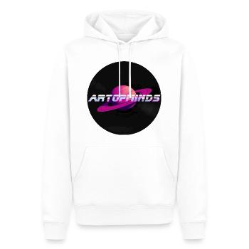 Logo Artofminds - Männer Premium Bio Hoodie - Weiß - Vorne - Nico (187cm)