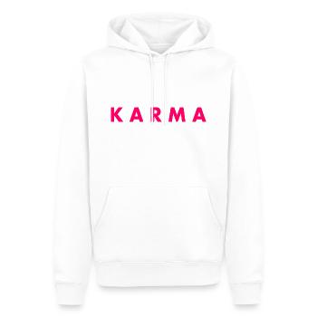 Karma - Sweat à capuche Premium bio Homme - blanc - Devant - Nico (187cm)