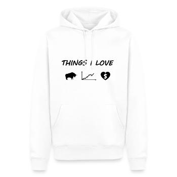 Der Anleger - Männer Premium Bio Hoodie - Weiß - Vorne - Nico (187cm)