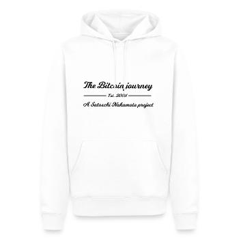 Das Krypto Projekt - Männer Premium Bio Hoodie - Weiß - Vorne - Nico (187cm)