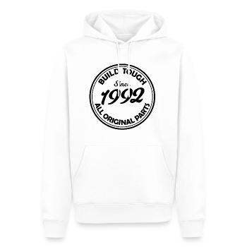 Geboren in 1992 - Männer Premium Bio Hoodie - Weiß - Vorne - Nico (187cm)
