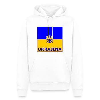 Die Ukraine - Sweat à capuche Premium bio Homme - blanc - Devant - Nico (187cm)