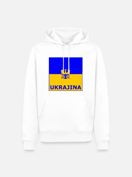Die Ukraine - Sweat Ă capuche Premium bio Homme - blanc