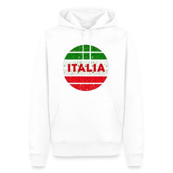 Fans d’Italie - Sweat à capuche Premium bio Homme - blanc - Devant - Nico (187cm)