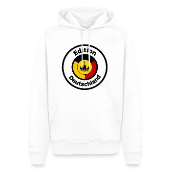 Die Edition Deutschland - Männer Premium Bio Hoodie - Weiß - Vorne - Nico (187cm)