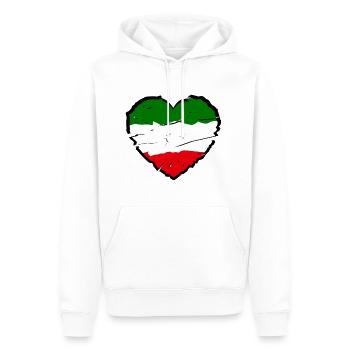Herz von Italien - Männer Premium Bio Hoodie - Weiß - Vorne - Nico (187cm)